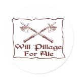 Will Pillage Round Sticker