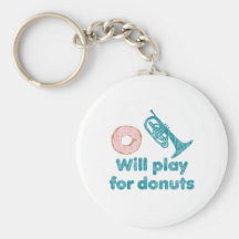 Will Play Mellophone for Doughnuts Key Chain