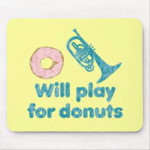 Will Play Mellophone for Doughnuts Mouse Pads