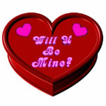 Will U Be Mine Valentine photo sculptures