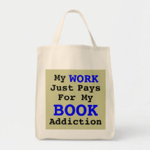 Will Work For Books v.2 Canvas Bags
