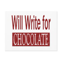 Will Write for Chocolate Gift for Writers