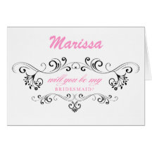 Will you be my BRIDESMAID? Personalised card