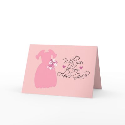 "Will you be my Flower Girl?" Greeting Cards by OccasionsByMadeleine