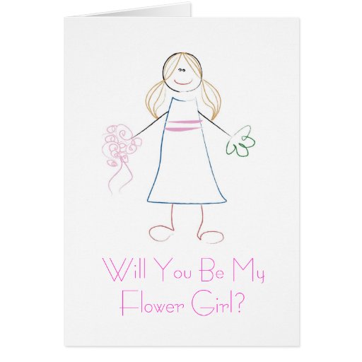 will you be my flower girl card zazzle