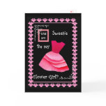 Will You Be My Flower Girl? RED Dress and Swans cards
