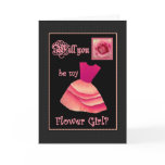 Will You Be My Flower Girl? Red Dress Greeting Card
