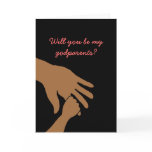 will you be my godparents in pink card ethnic