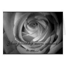 Will You Be My Maid of Honour BW Rose Greeting Card