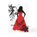 will you be my maid of honour? : elegant silhouett cards