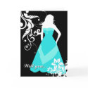 will you be my maid of honour? : elegant silhouett cards