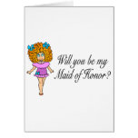Will You Be My Maid Of Honour? (Girl) Cards