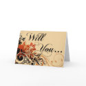 will you be my maid of honour? : island flowers cards