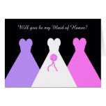 Will You Be My Maid of Honour Poem Card