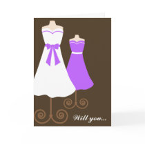 Will you? Custom Bridesmaid Card
