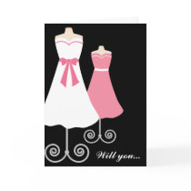 Will you? Custom Bridesmaid Card