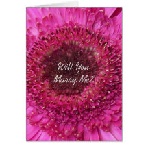 Will You Marry Me Card Pink Gerbera