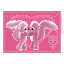 Will You Marry Me? Gay, Lesbian card, cute card