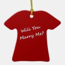 Will You Marry Me? Marriage Proposal Engagement Ornaments