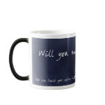 Will You Marry Me Morphing Mug in Blue