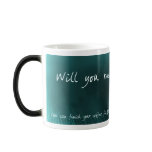 Will You Marry Me Morphing Mug in Bright Blue