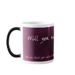 Will You Marry Me Morphing Mug in dark pink