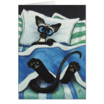 Will you tuck me in? Romantic Cat Card