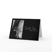"Will You Walk With Me?" Wedding Request Card