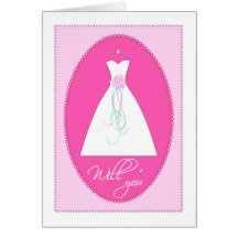 Will You? Wedding Attendant Invitation Card
