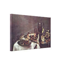 Willem Claeszoon Heda - Breakfast Table Gallery Wrap Canvas