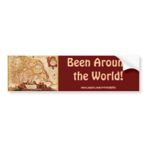 Willem Janszoon Blaeu Old German Map Collection Bumper Sticker