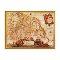 Willem Janszoon Blaeu Old German Map Collection postcards