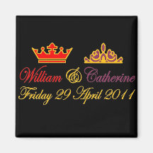 William and Catherine Royal Wedding Fridge Magnet