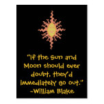 William Blake Sun and Moon Quote Post Card