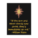 William Blake Sun and Moon Quote Post Card