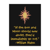 William Blake Sun and Moon Quote Post Card