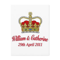 William & Catherine 29th April 2011 Postcard