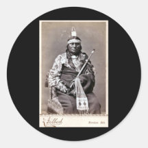 William Gilbert Gaul Native American Indian Round Stickers
