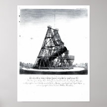 William Herschel's Forty Foot Telescope Poster