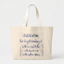 William & Kate Royal Wedding Collectibles Souvenir Canvas Bag