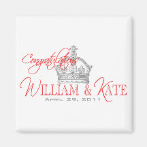 William & Kate Royal Wedding Fridge Magnet