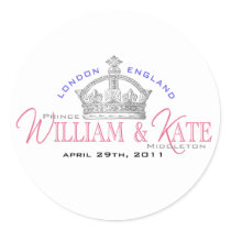 royal wedding stickers on 5 95   William   Kate Royal Wedding Round Sticker