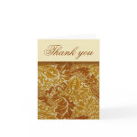 William Morris Gold Leaves Thank You Note Cards