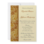 William Morris Gold Leaves Wedding Invitation