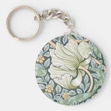 William Morris Pimpernel Floral Design Keychain