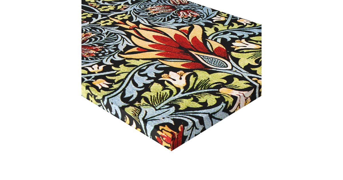 William Morris Snakeshead Floral Design Canvas Prints | Zazzle