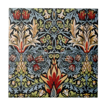 William Morris Snakeshead Floral Design Tile