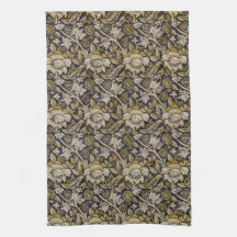 William Morris Vintage Floral Wallpaper Hand Towels