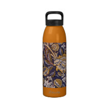 William Morris Wey Floral Wallpaper Design Reusable Water Bottle