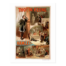 William Shakespeare "Hamlet" Theatre Poster Post Cards